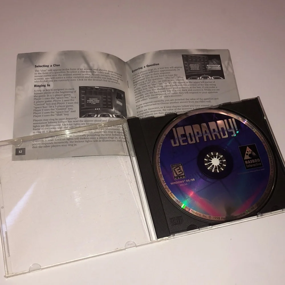 Jeopardy CDROM 90s JEOPARDY CD rom ALEX TREBEC COMPUTER GAME Vintage Classic